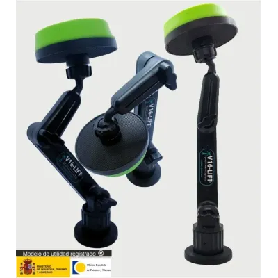 soporte extensible V16lift para balizas V16 compuesto por stick,base baliza y plataforma imantada