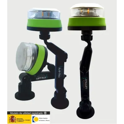 soporte extensible V16lift para balizas V16 compuesto por stick,base baliza ,plataforma imantada y estuche