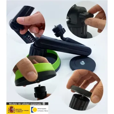 soporte extensible V16lift para balizas V16 compuesto por stick,base baliza ,base imantada , estuche y baliza V16