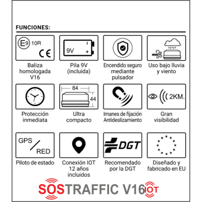 baliza v16 sostraffic homologada dgt baliza v16 sostraffic homologada dgt
