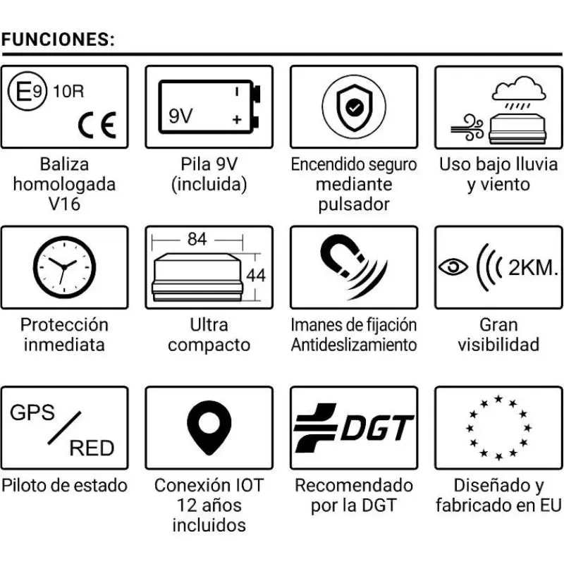 banner sostraffic v16lift soporte extensible v16lift para baliza v16 luz de emergencias v16 dgt vehiculos coche camiones motos sexto